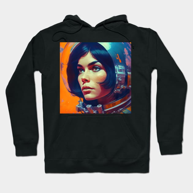 We Are Floating In Space - 29 - Sci-Fi Inspired Retro Artwork Hoodie by saudade